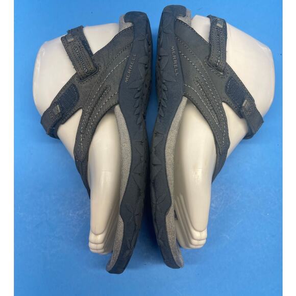 Merrell Siena Toe Strap Hook and Loop Sandal Size 6 Gray Blue - Picture 4 of 10